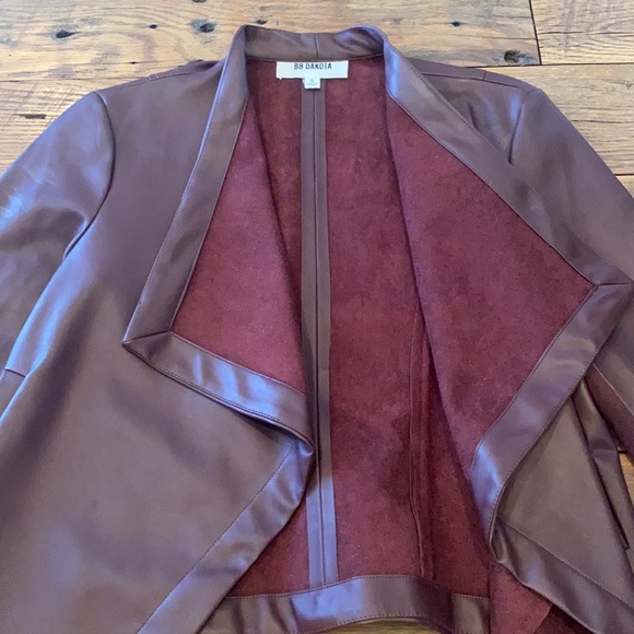 Burgundy Leather Jacket - Picture 2 of 4
